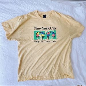OnlyNY / Track Club T-Shirt in Yellow / Size XL